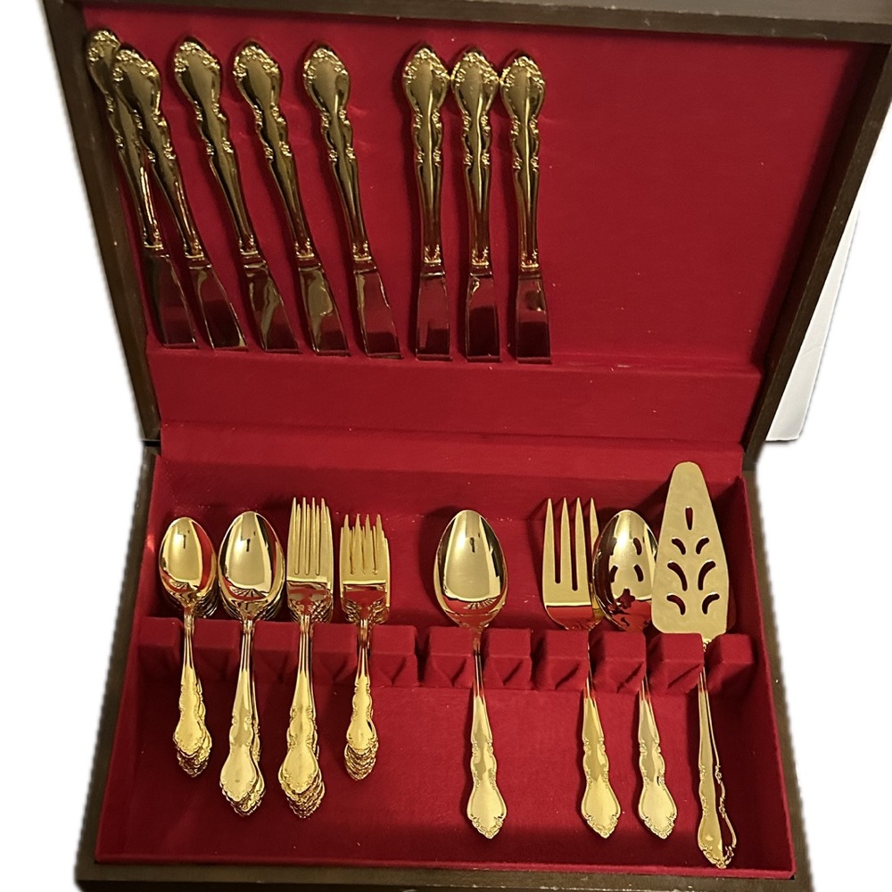 24K Goldplated Flatware Set